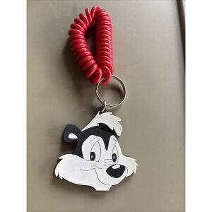 Vintage Pepe Le Pew Warner Bros Looney Tunes Keychain Key Chain 1995